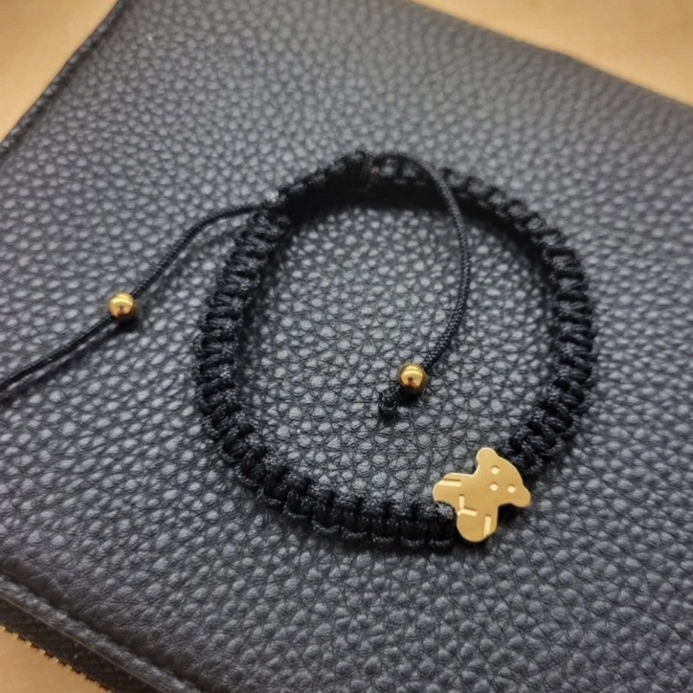 Black and Gold Bear Bracelet